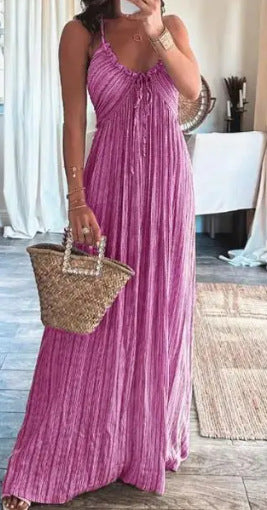 robe sexy-été couleur unie légère