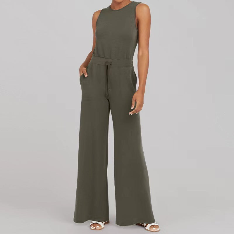 Silhouette Unie – Jumpsuit Sans Manches
