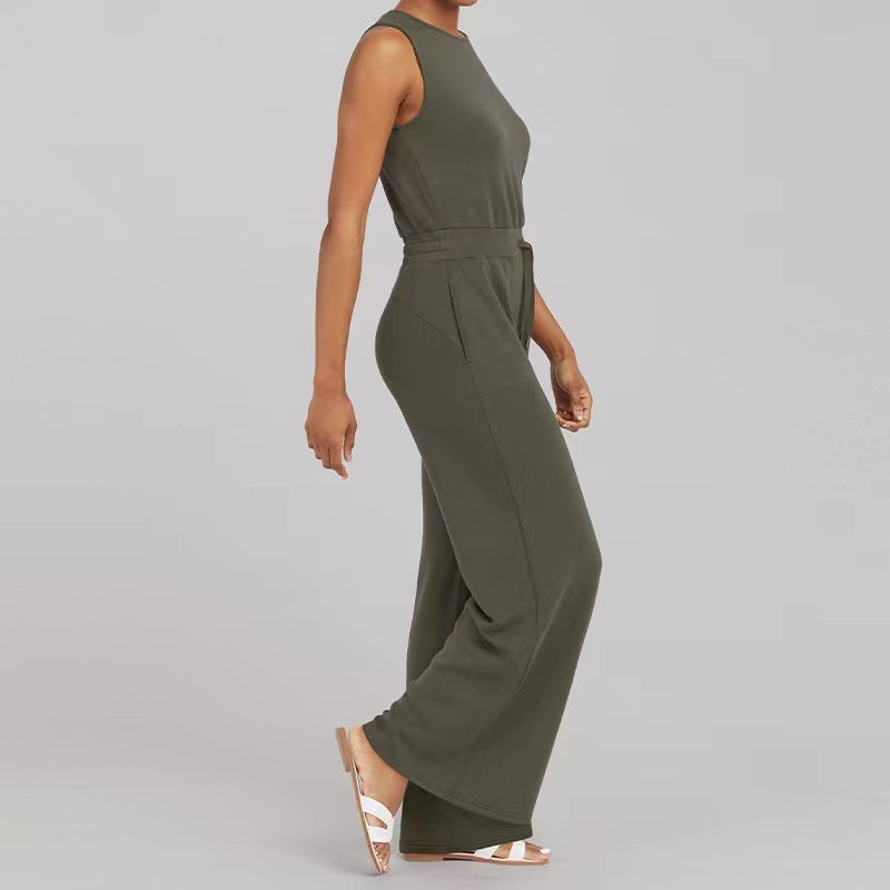 Silhouette Unie – Jumpsuit Sans Manches