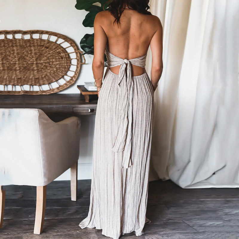 robe sexy-été couleur unie légère