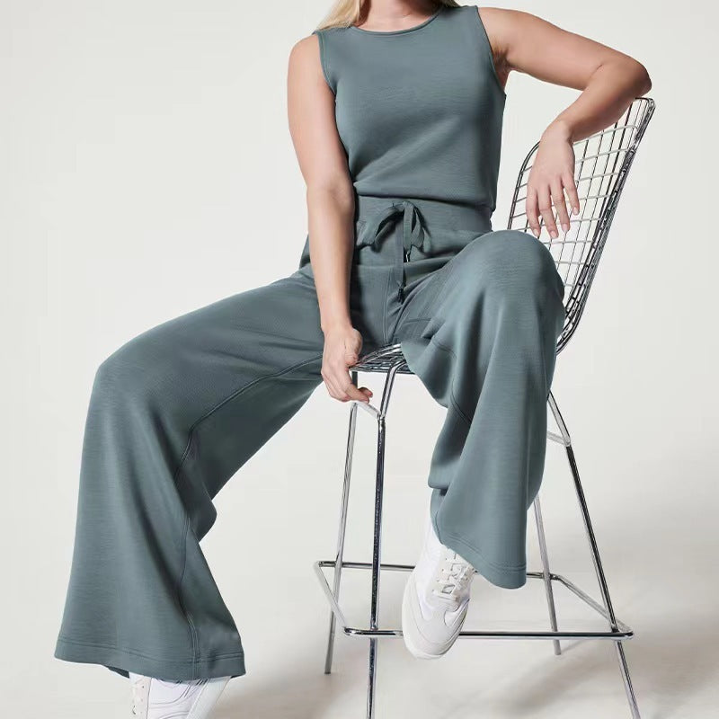 Silhouette Unie – Jumpsuit Sans Manches