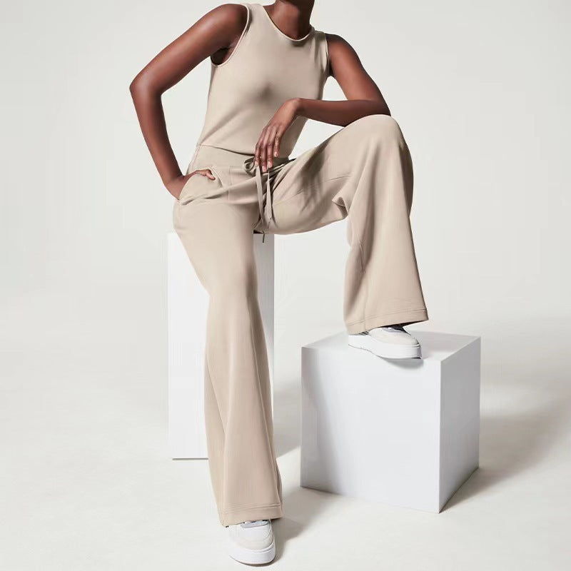 Silhouette Unie – Jumpsuit Sans Manches