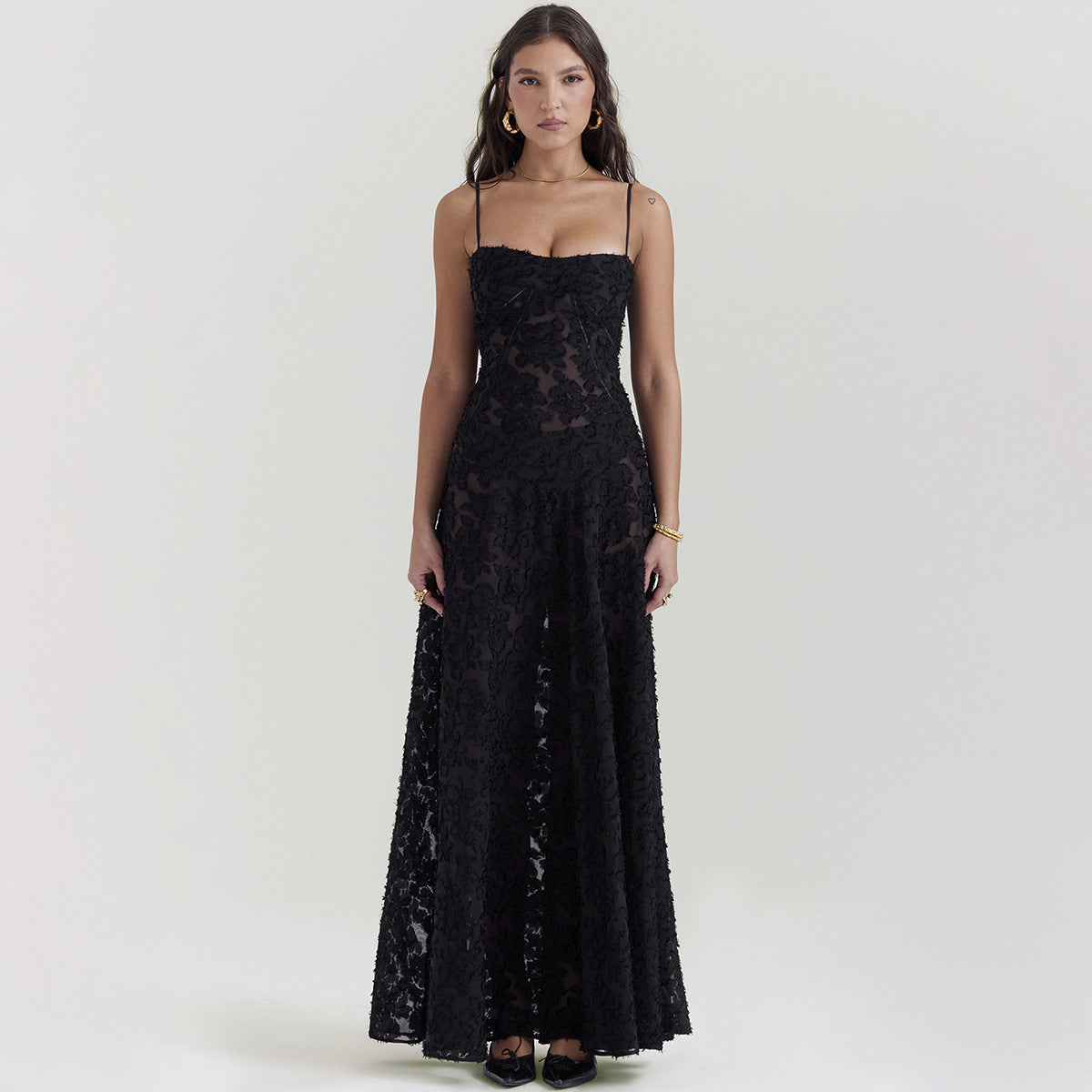 robe cocktail-bustier dentelle chic