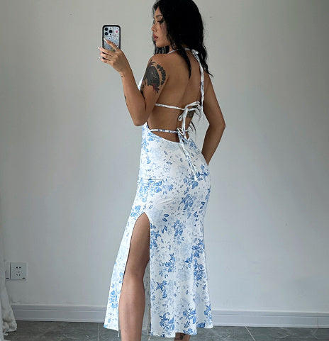 Murmure d’Été – Robe Fleurs & Fente