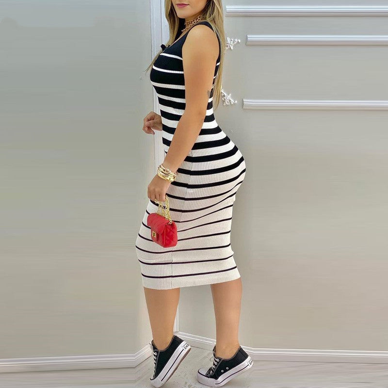 jupe_rayée noire tendance