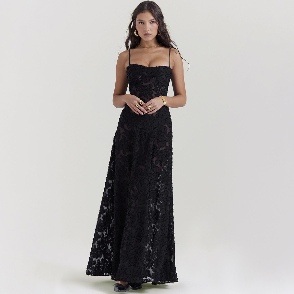 robe cocktail-bustier dentelle chic