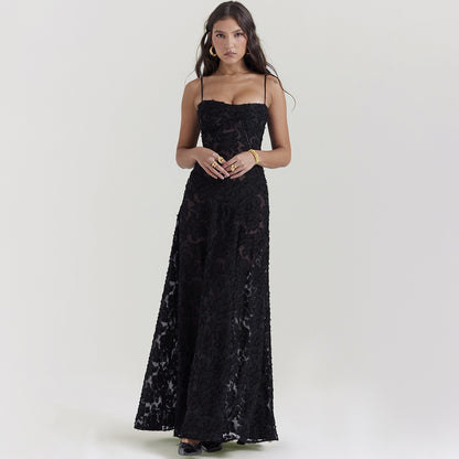 robe cocktail-bustier dentelle chic