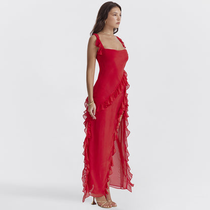 robe_été élégante bordure dentelle