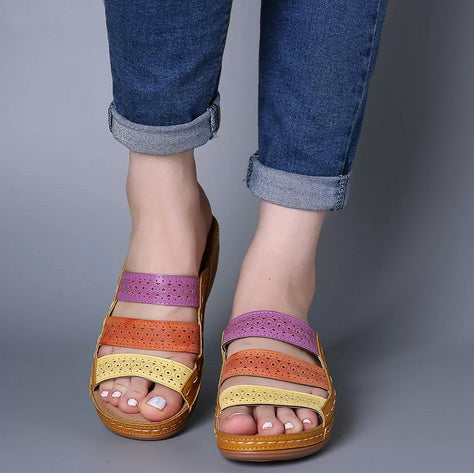 chaussons_confort colorés femme