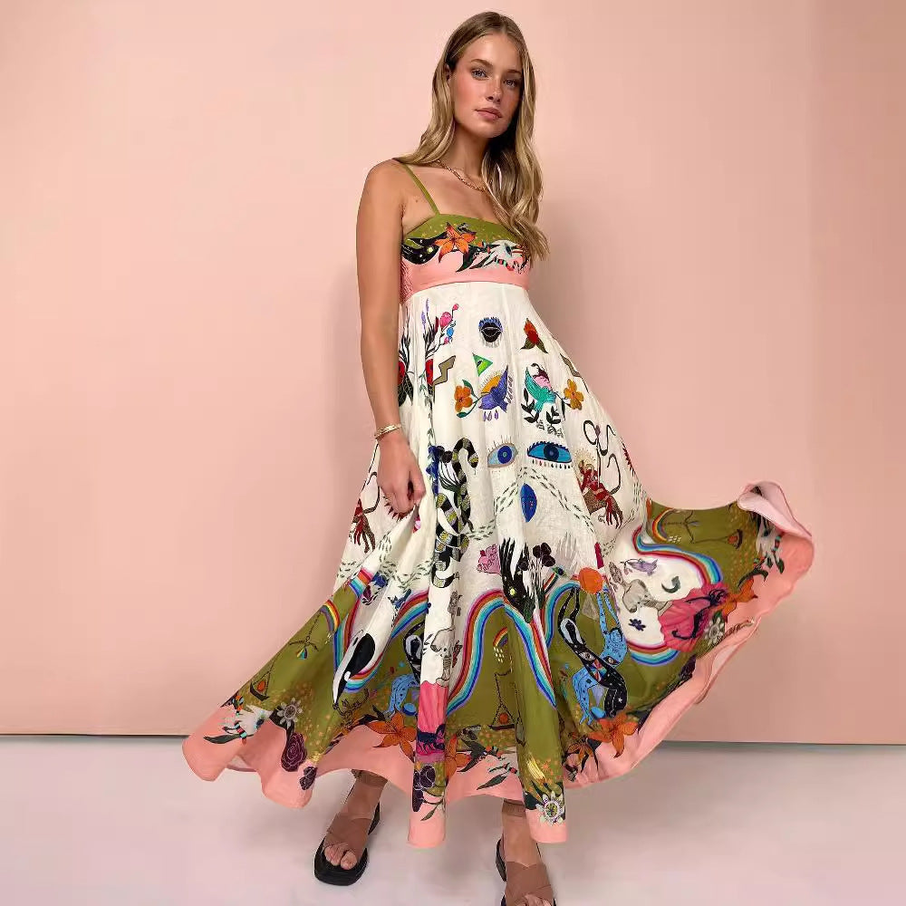robe_lin_coton imprimé artistique