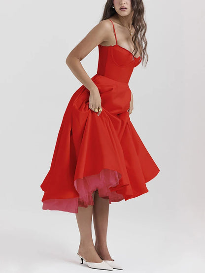 robe fluide-longue décolleté V chic