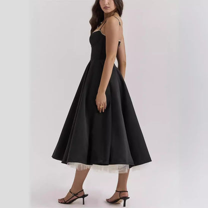 robe fluide-longue décolleté V chic