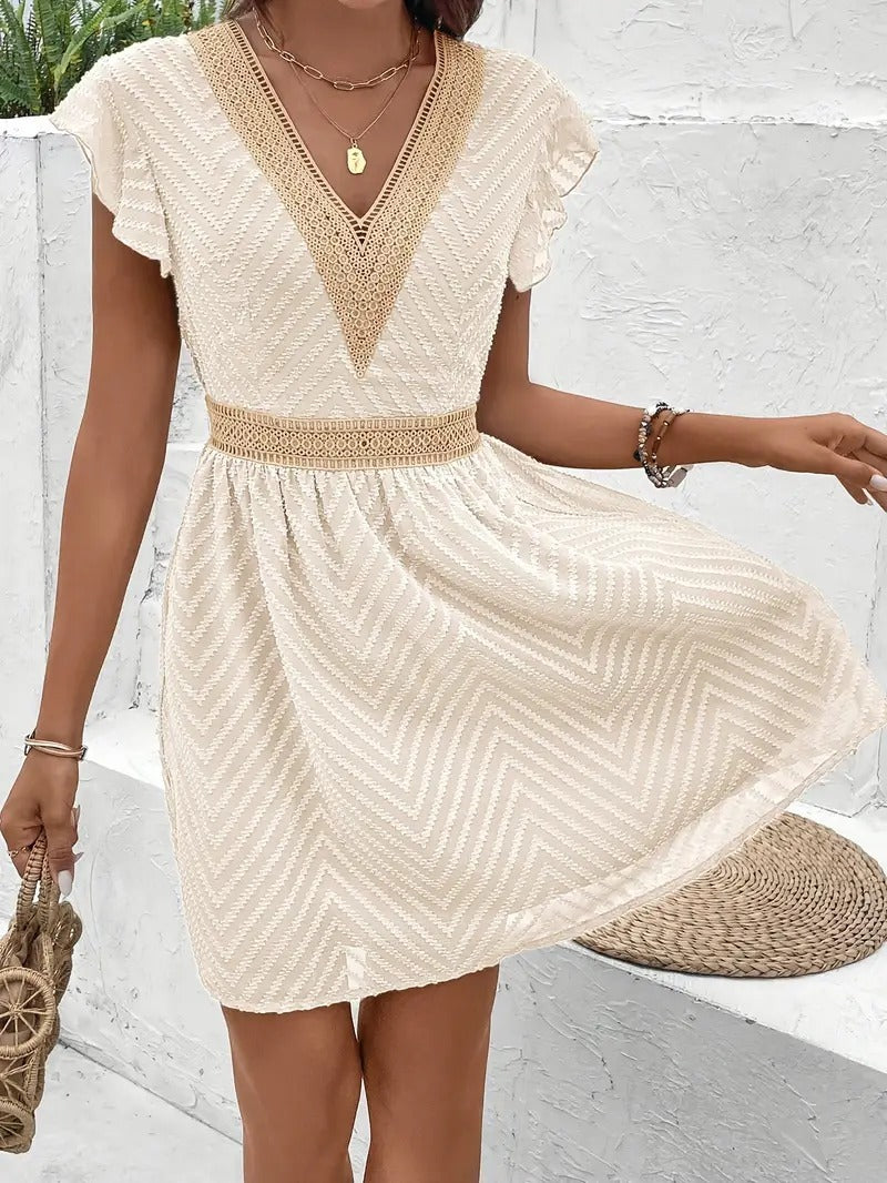 robe_dentelle patchwork ceinture