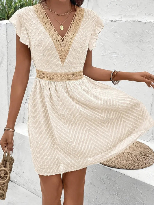 robe_dentelle patchwork ceinture