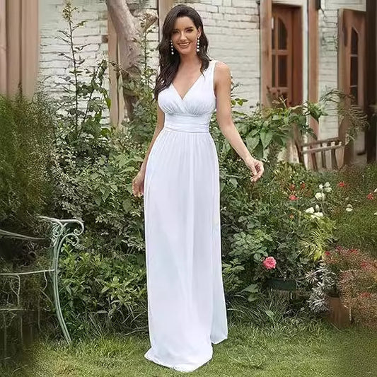robe_soirée chiffon décolleté_V