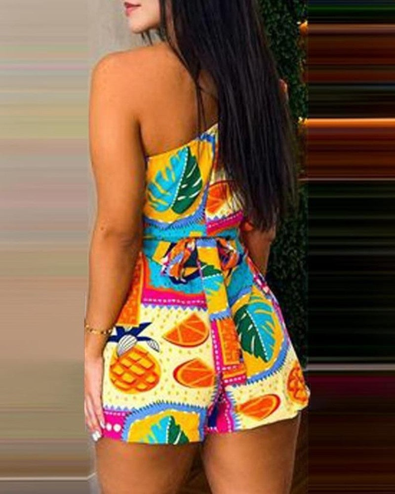 combinaison_short ceinturée élégante