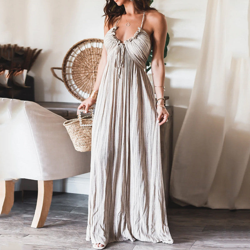 robe sexy-été couleur unie légère