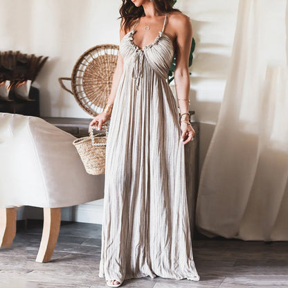 robe sexy-été couleur unie légère