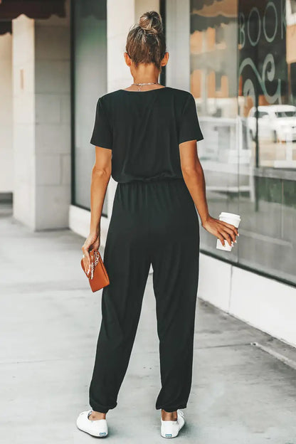 Ensemble Casual Noué – Décolleté Croisé & Allure