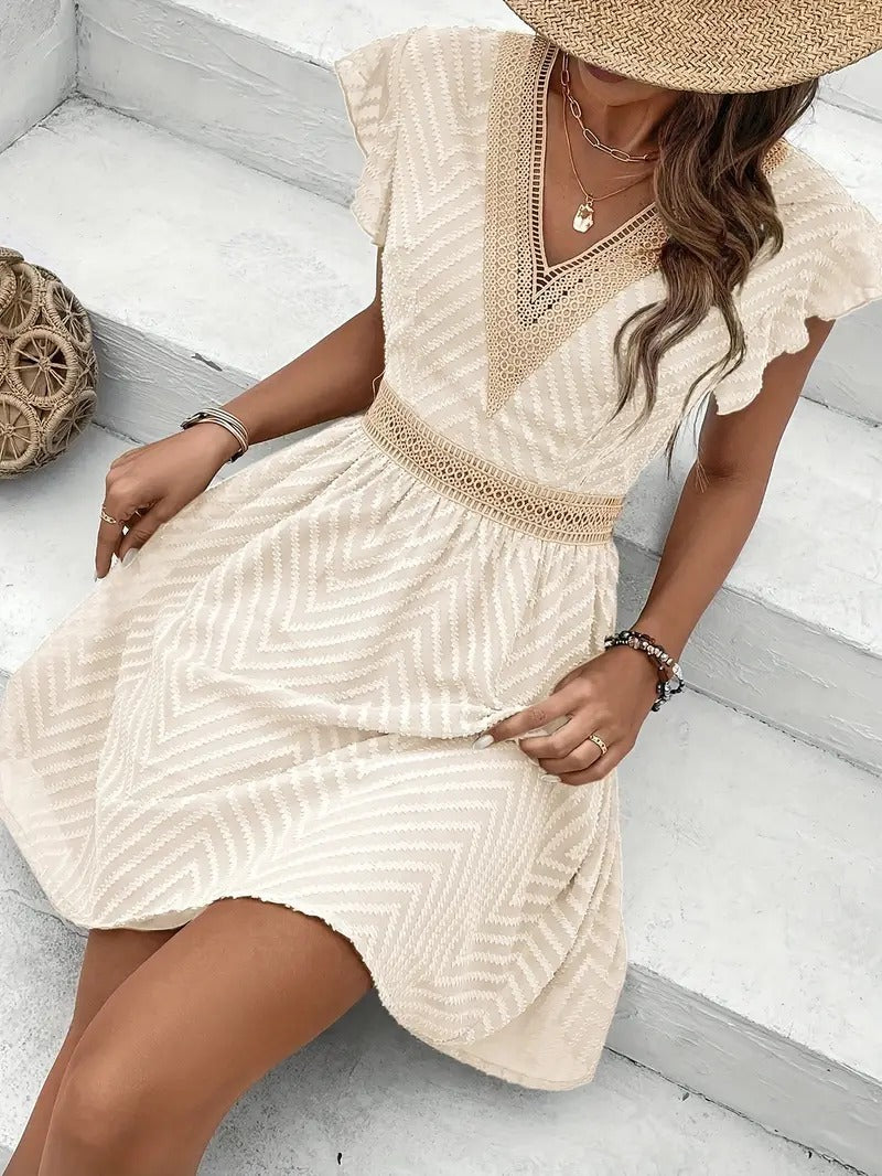 robe_dentelle patchwork ceinture