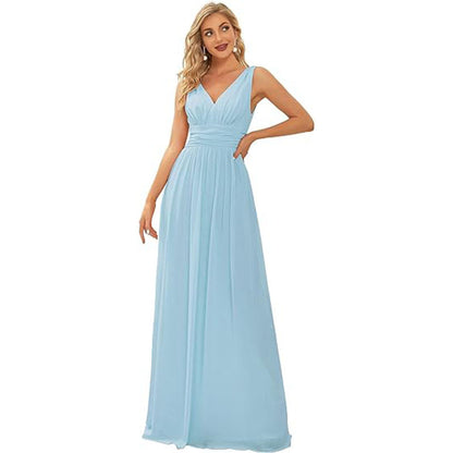 robe_soirée chiffon décolleté_V