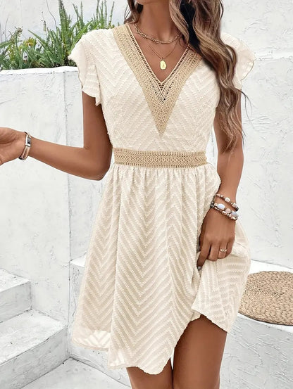 robe_dentelle patchwork ceinture
