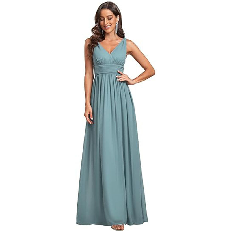 robe_soirée chiffon décolleté_V