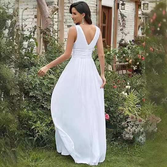 robe_soirée chiffon décolleté_V