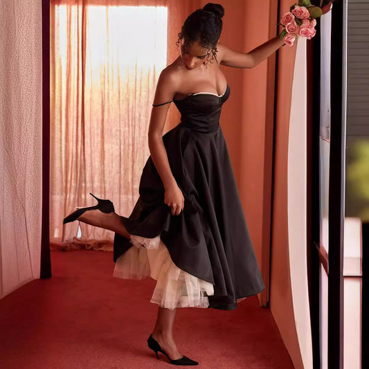 robe fluide-longue décolleté V chic