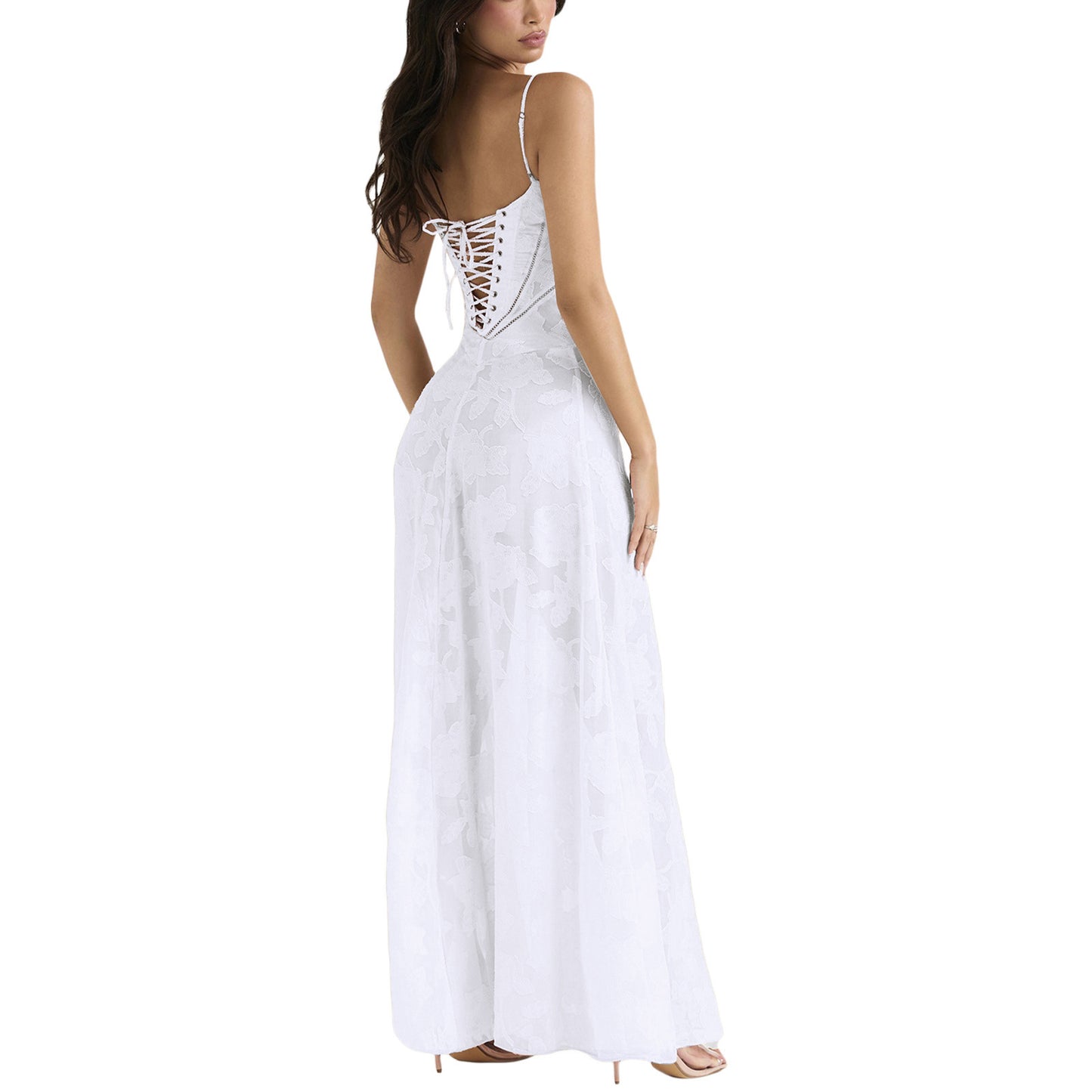 robe cocktail-bustier dentelle chic