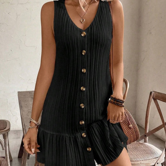 robe_casual boutons devant