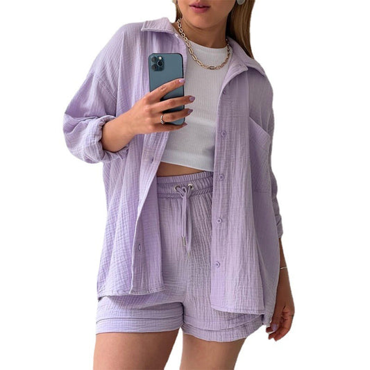 ensemble décontracté chemise_longue short