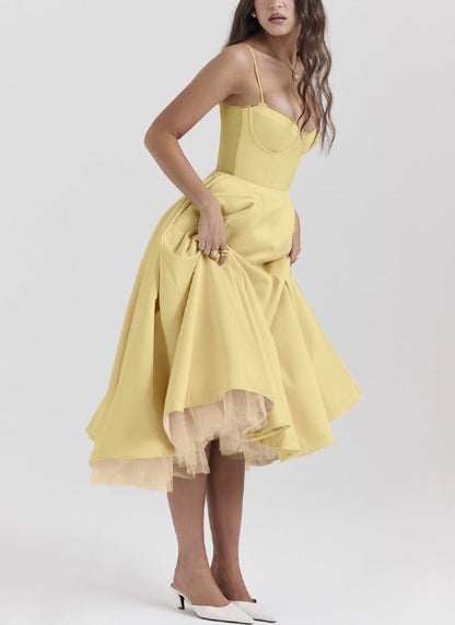 robe fluide-longue décolleté V chic