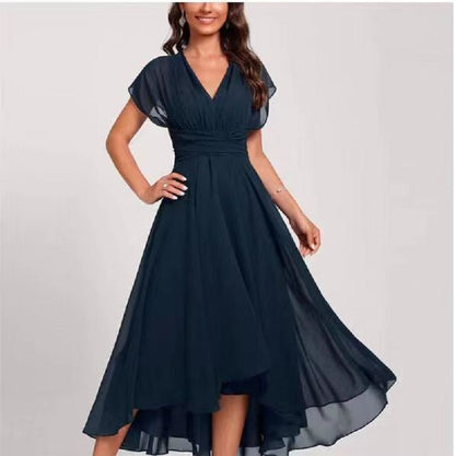 robe_col_V chiffon patchwork