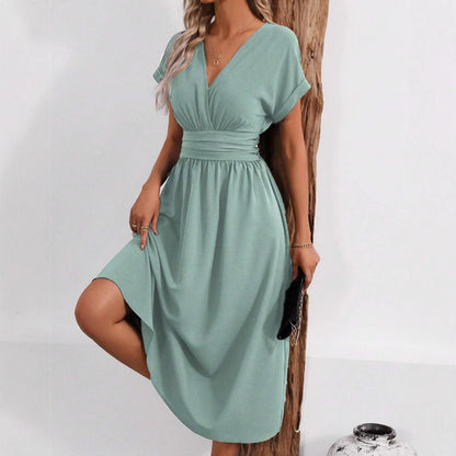 robe_fluide décolleté_V élégante
