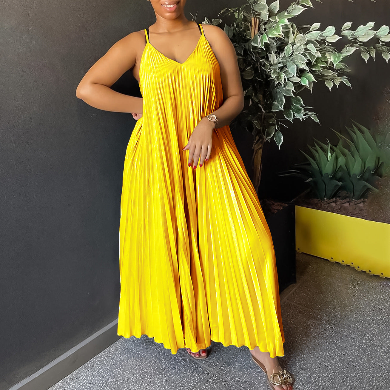 robe africaine-coupe A-line élégante