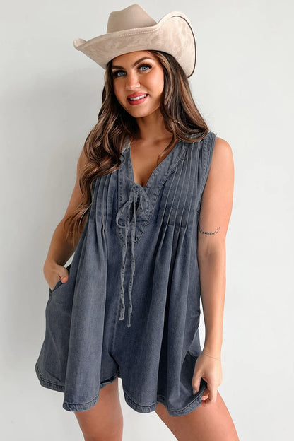 combinaison_short denim casual femme