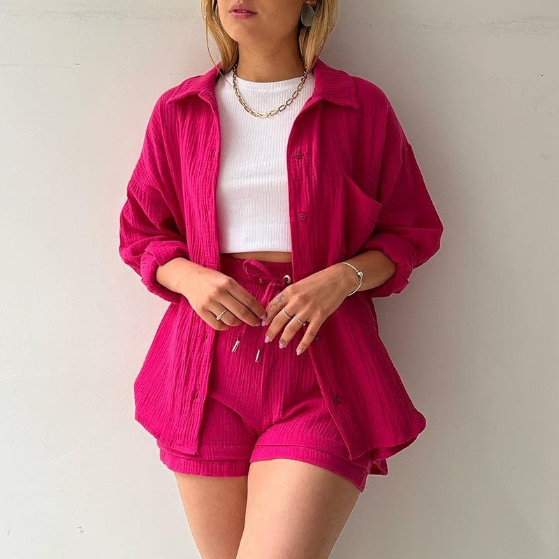 ensemble décontracté chemise_longue short