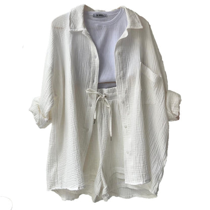 ensemble décontracté chemise_longue short