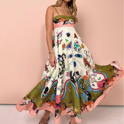 robe_lin_coton imprimé artistique