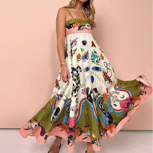 robe_lin_coton imprimé artistique
