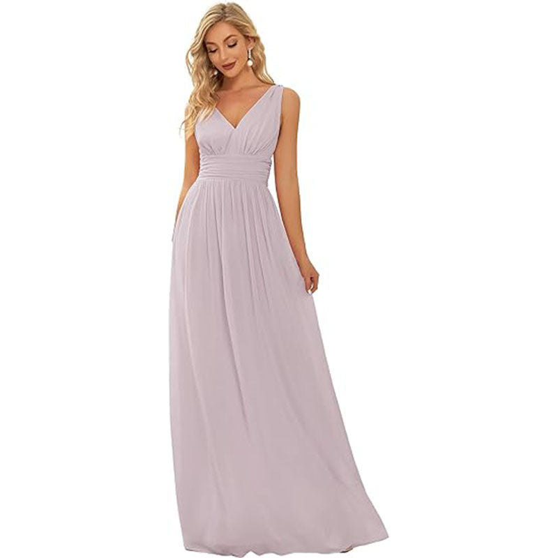 robe_soirée chiffon décolleté_V