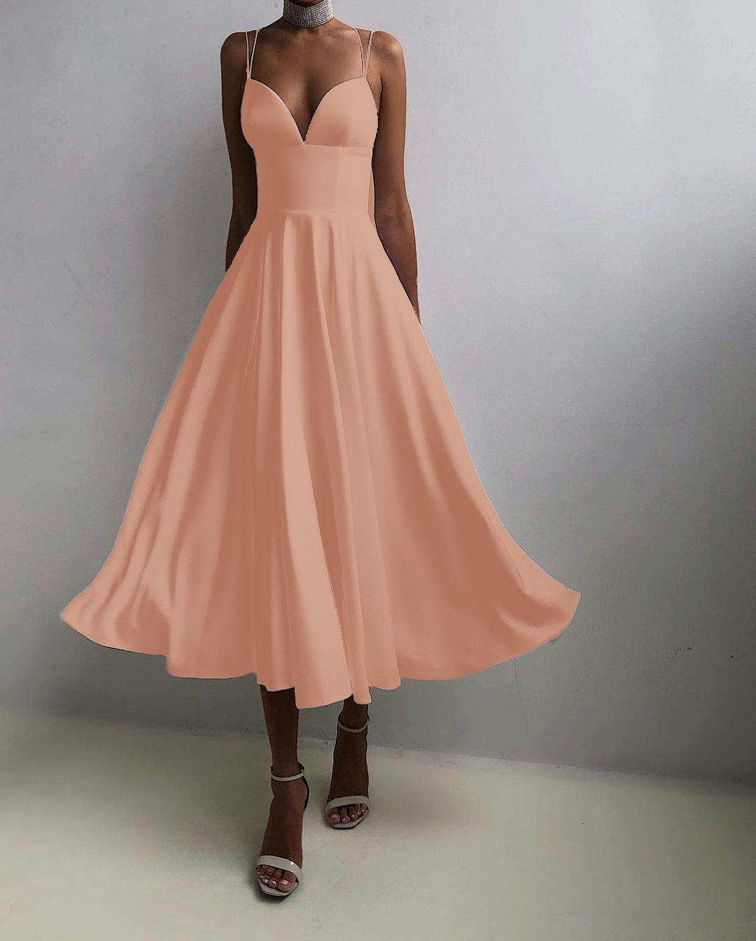 robe unie effet-amincissant été