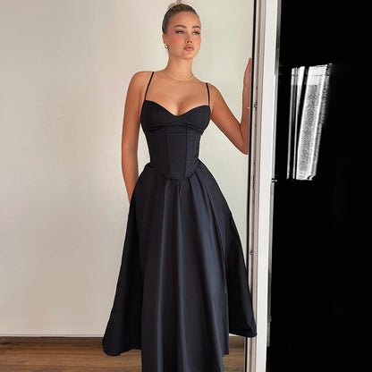 robe dos nu-fendue décolleté V