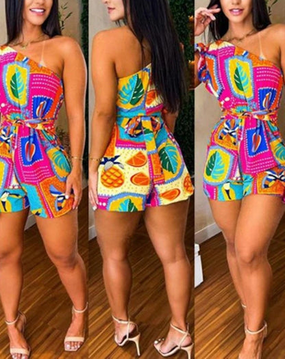 combinaison_short ceinturée élégante