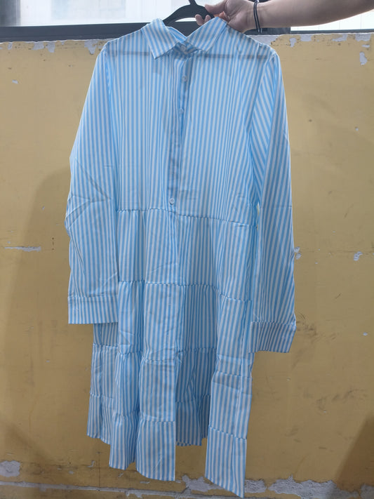 robe_chemise rayée manches_longues