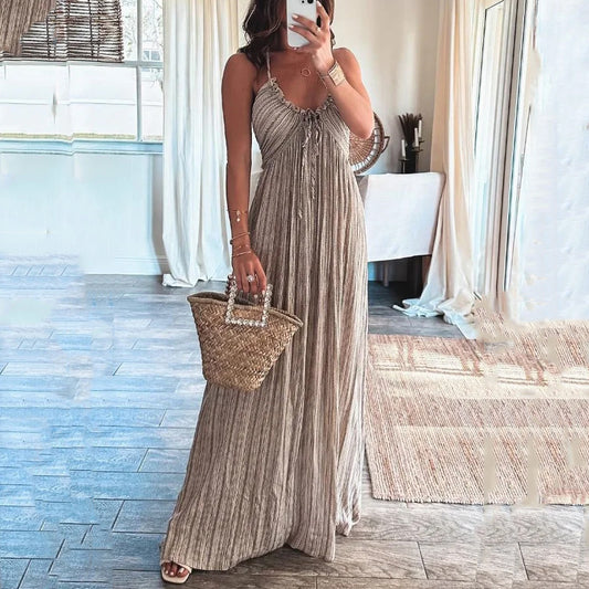 robe sexy-été couleur unie légère