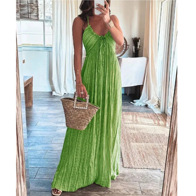 robe sexy-été couleur unie légère