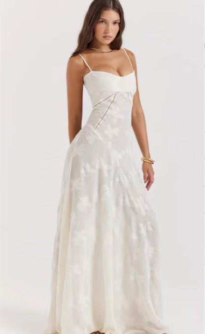 robe cocktail-bustier dentelle chic